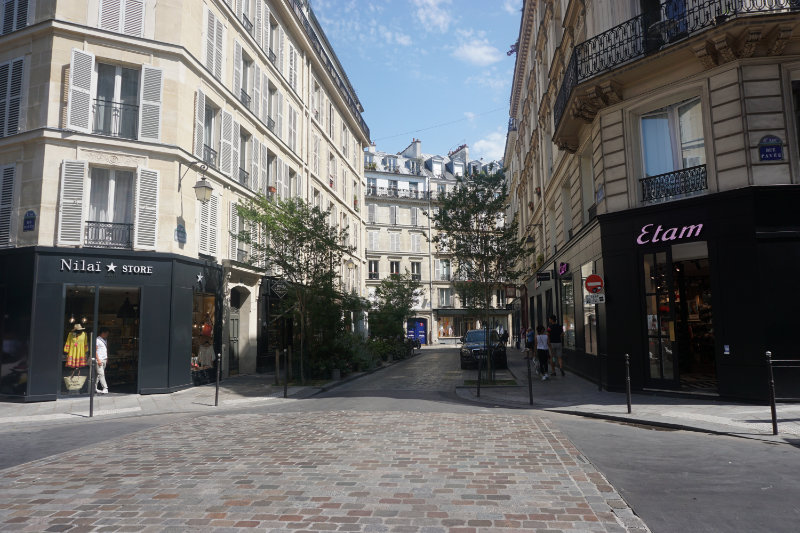 typische Straßen in Paris Marais