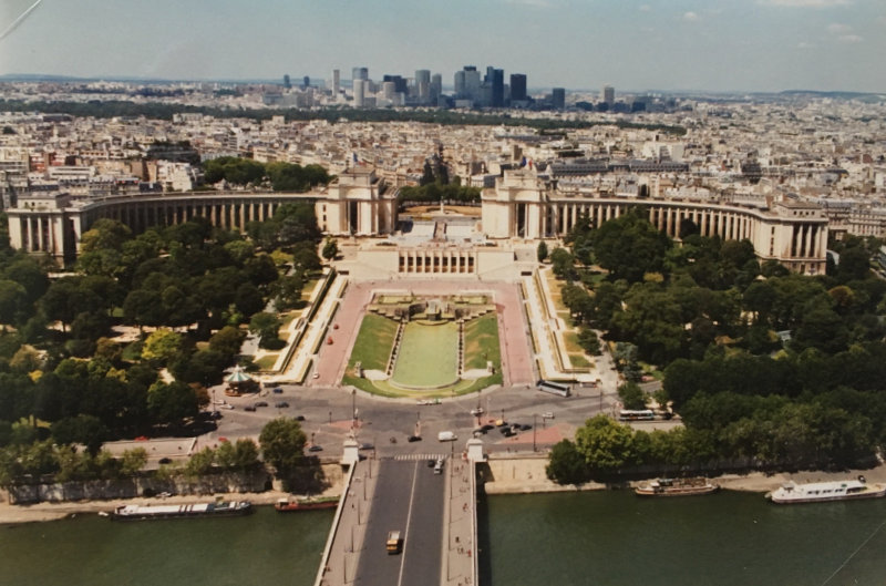 2003 Blick vom Eiffelturm zum Palais du Trocadéro