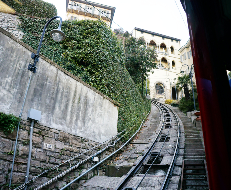 Bergamo Funiculare Fahrt