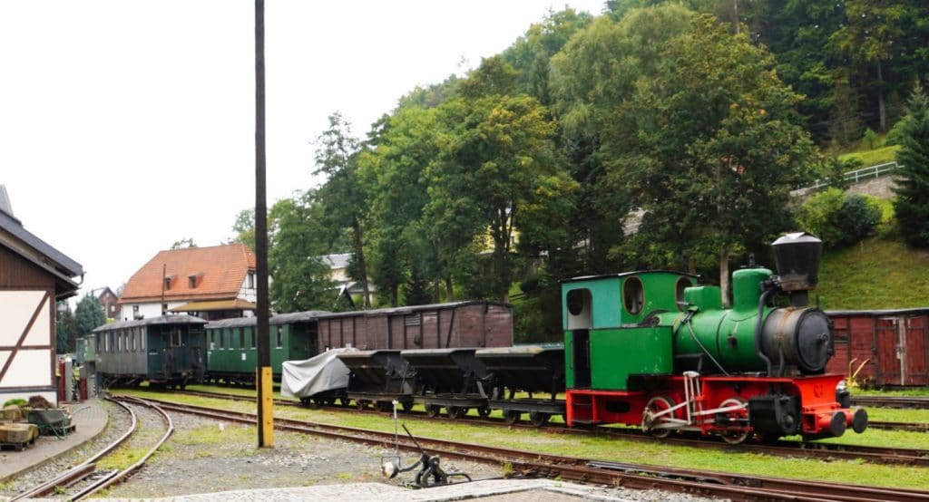 Zug im Sächsische Schmalspurbahn-Museum Rittersgrün