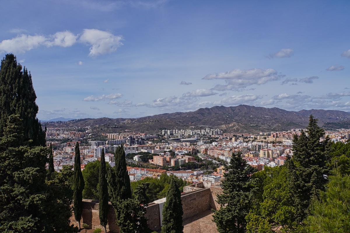 Blick nach Málaga