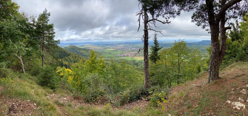 Panoramablick vom Traufgang Zollernburg-Panorama