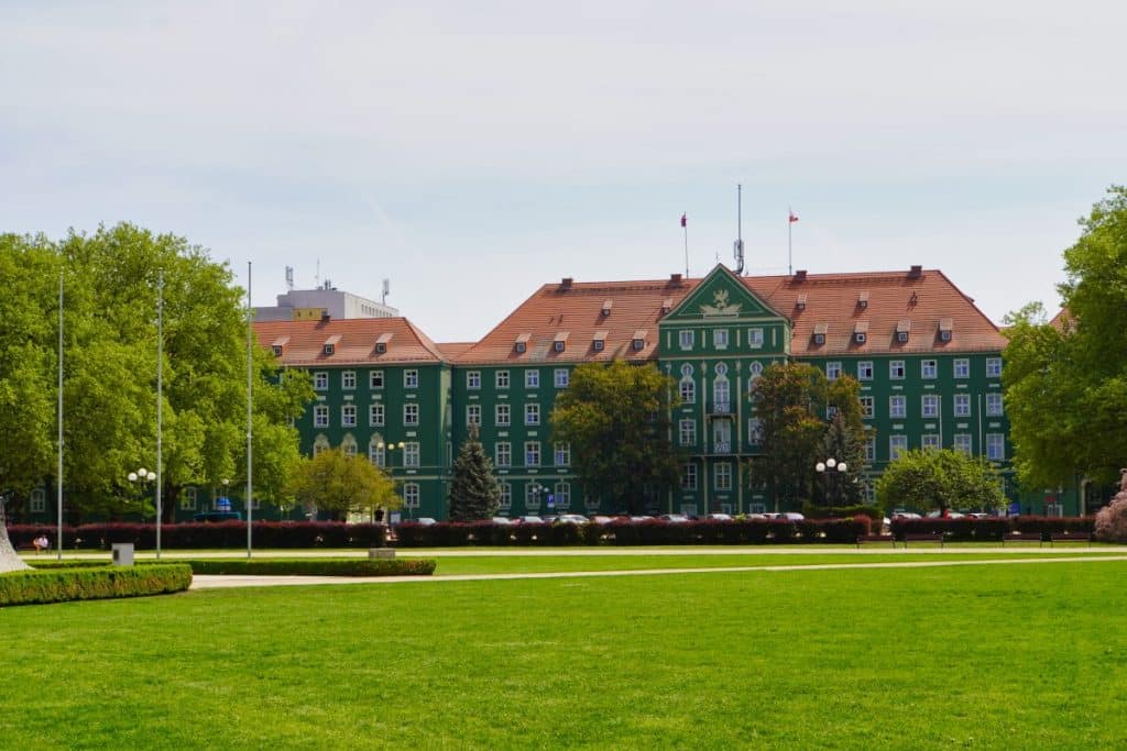 Blick zum Stettiner "Grünen Rathaus"