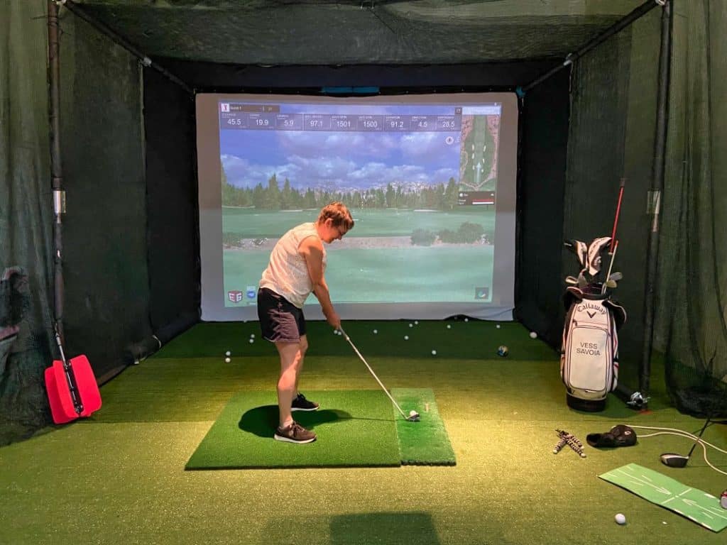 Golf spielen, Trainingsraum