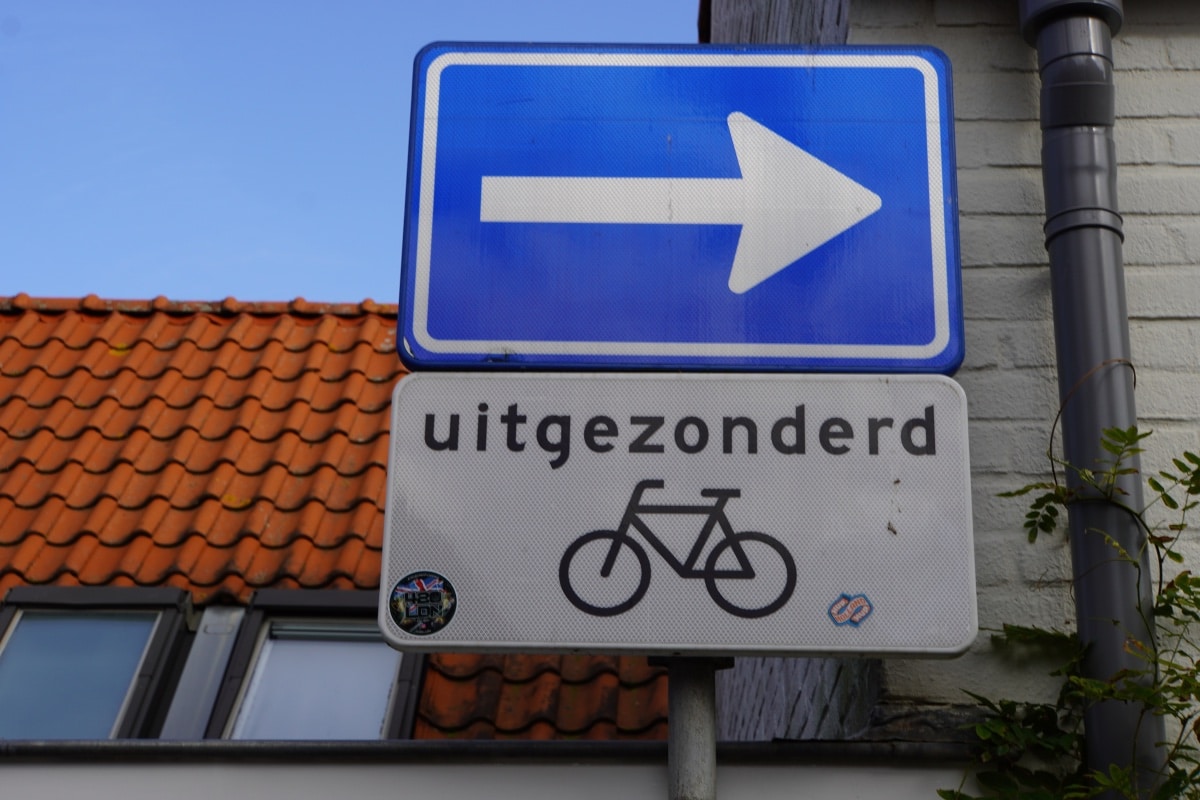 Fahrrad fahren in Zandvoort - Verkehrsschild