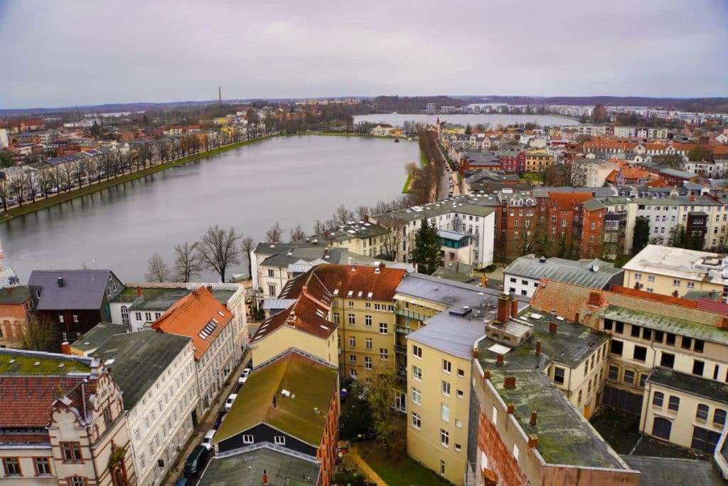 Blick über die See in Schwerin