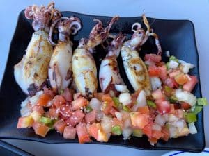 Essen in Cádiz - gegrillter Tintenfisch
