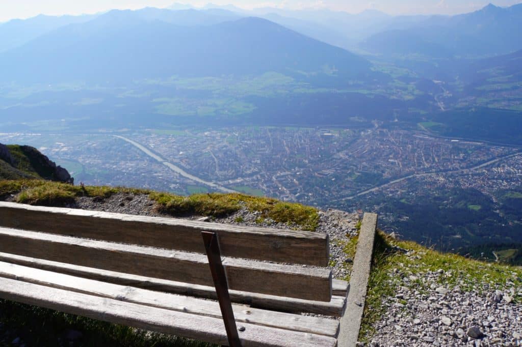 Bank über Innsbruck - auf dem Weg zum Top of Innsbruck