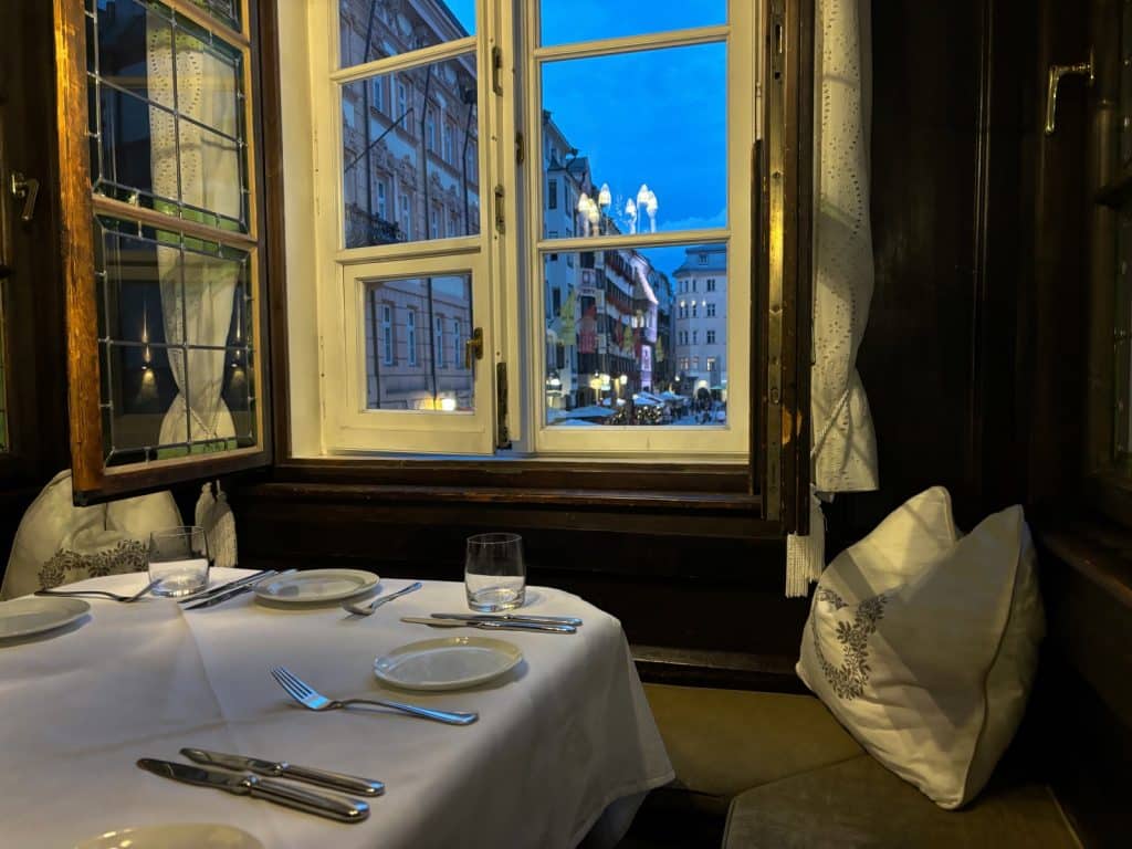 Stube im Restaurant Ottoburg in Innsbruck