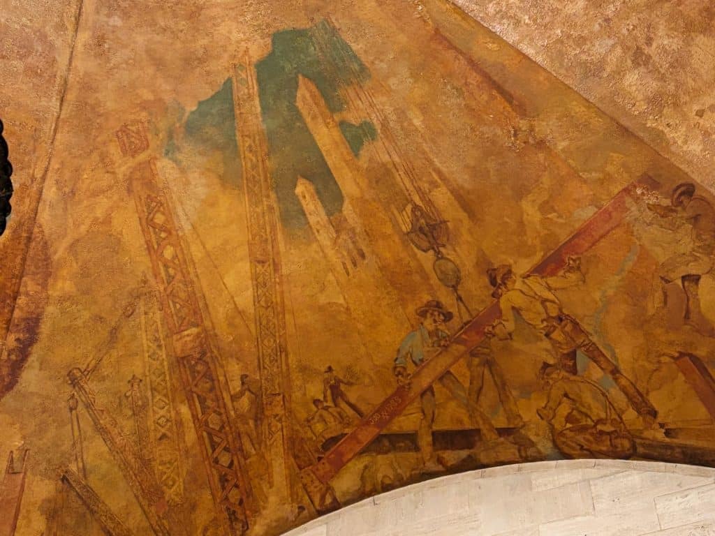Wandbild New York Grand Central Terminal, zeigt Bauarbeiten