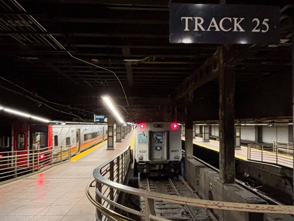 Gleisanlage im Bahnhof von New York