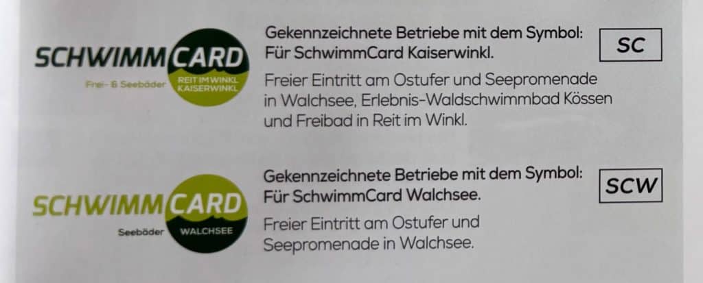 Kaiserwinkl Schwimmcard