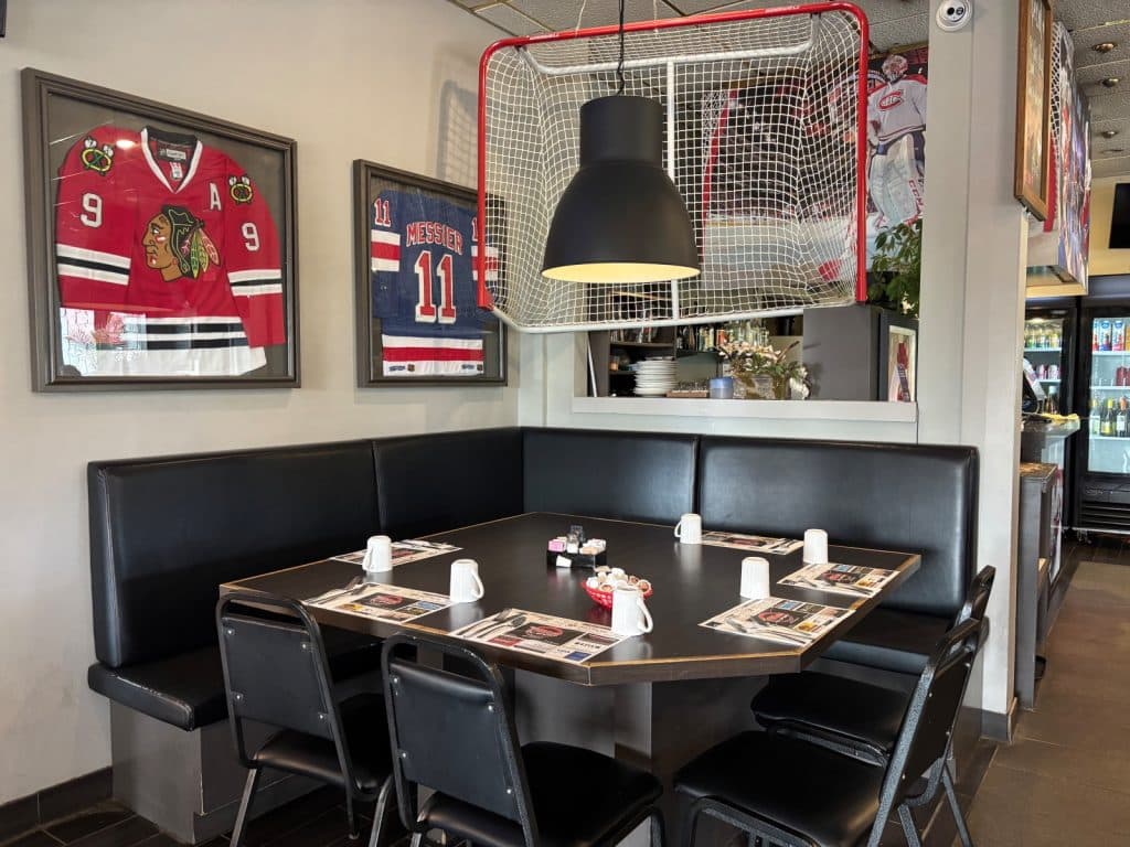 sportliche Dekoration im restaurant