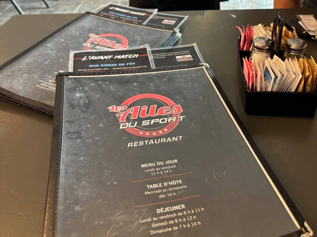 Karte im Restaurant in Louiseville
