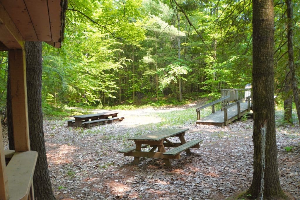 Parc des Chutes de Sainte-Ursule, Picknickplatz