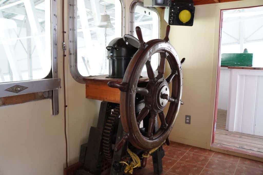 Charlevoix Schiffmuseum: Steuer der Saint-André