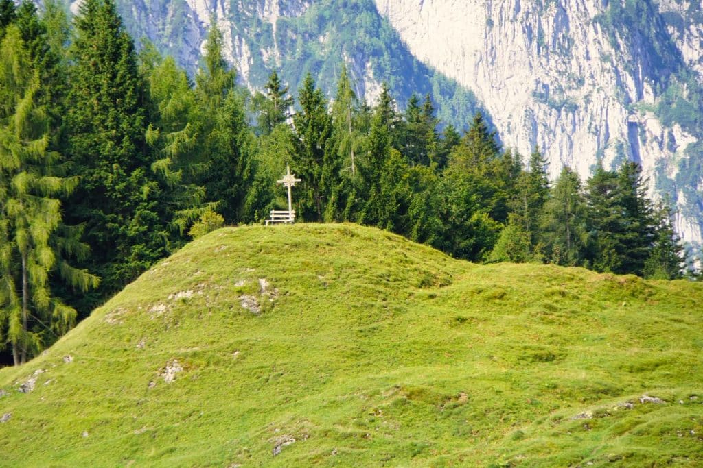 Wanderung zur Stubenalm - Bank mit Aussicht