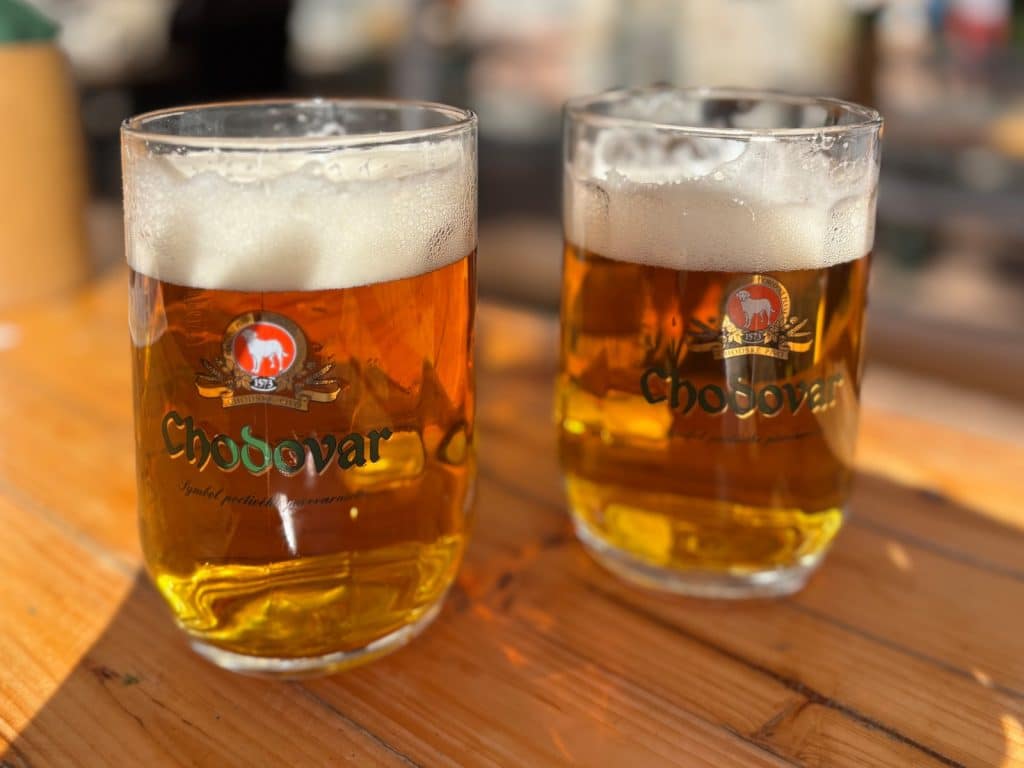helles Bier der Brauerei Chodovar 
