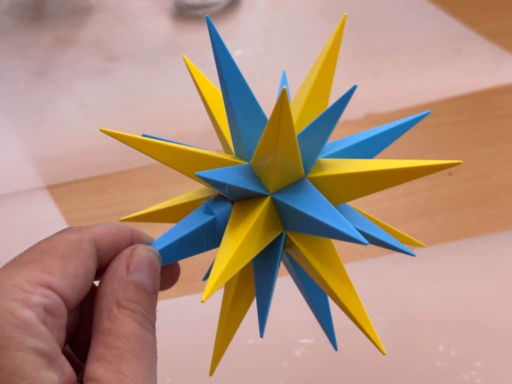 mein Herrnhuter® Stern in blau und gelb
