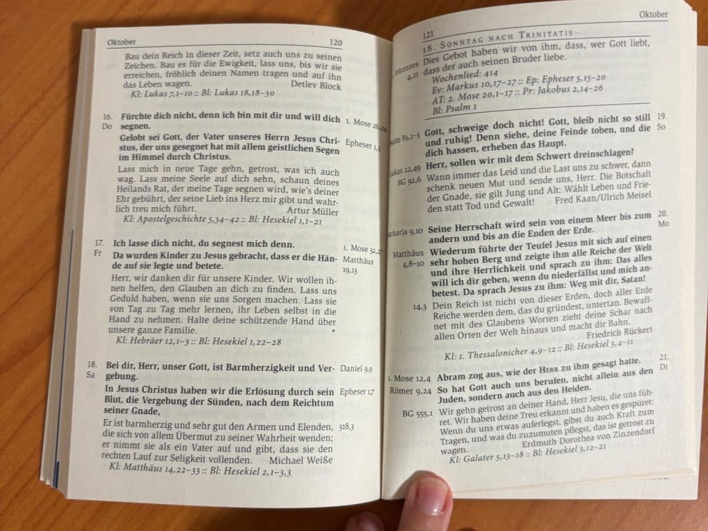 Herrnhuter Losungen Textbeispiele