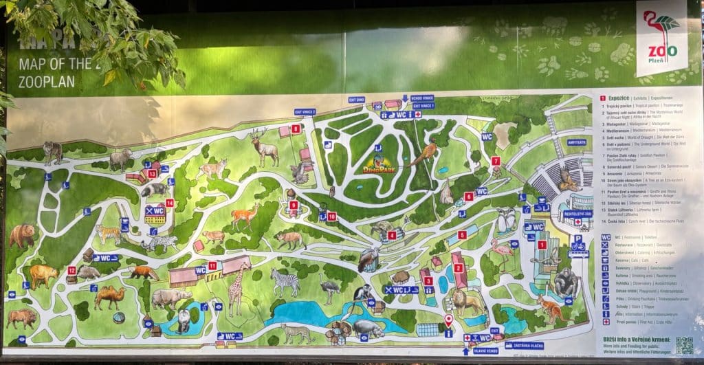 Zoo Pilsen Parkplan