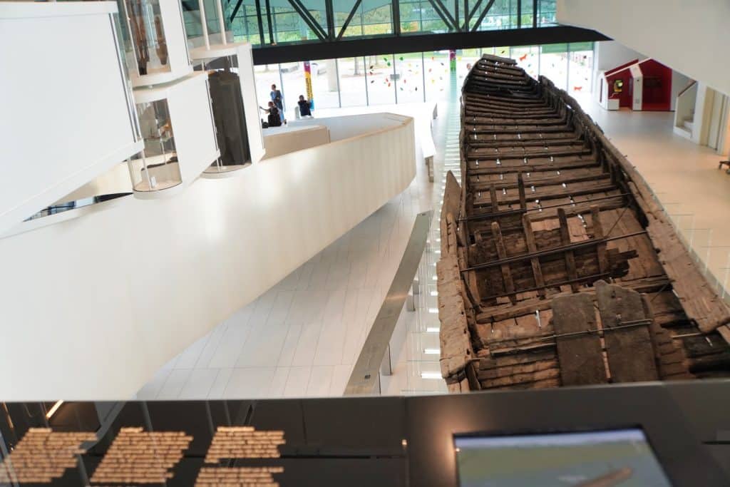 Original Römisches Boot im Museum in Utrecht