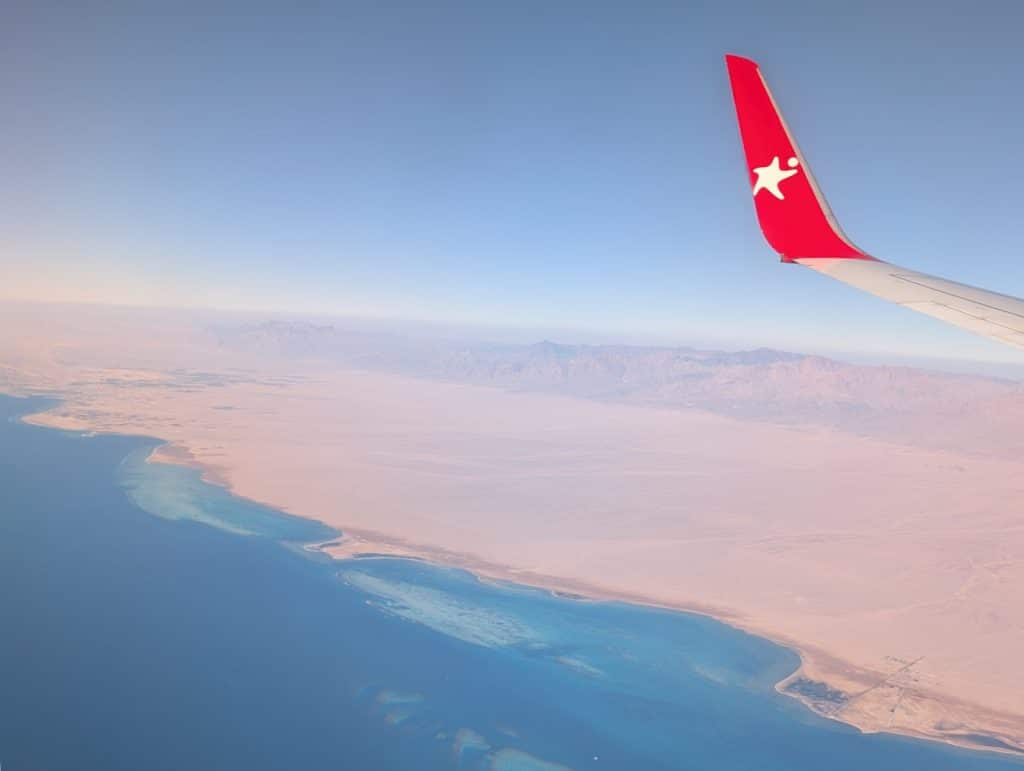 Die Küste von Ägypten : Blick aus der Corendon Airlines