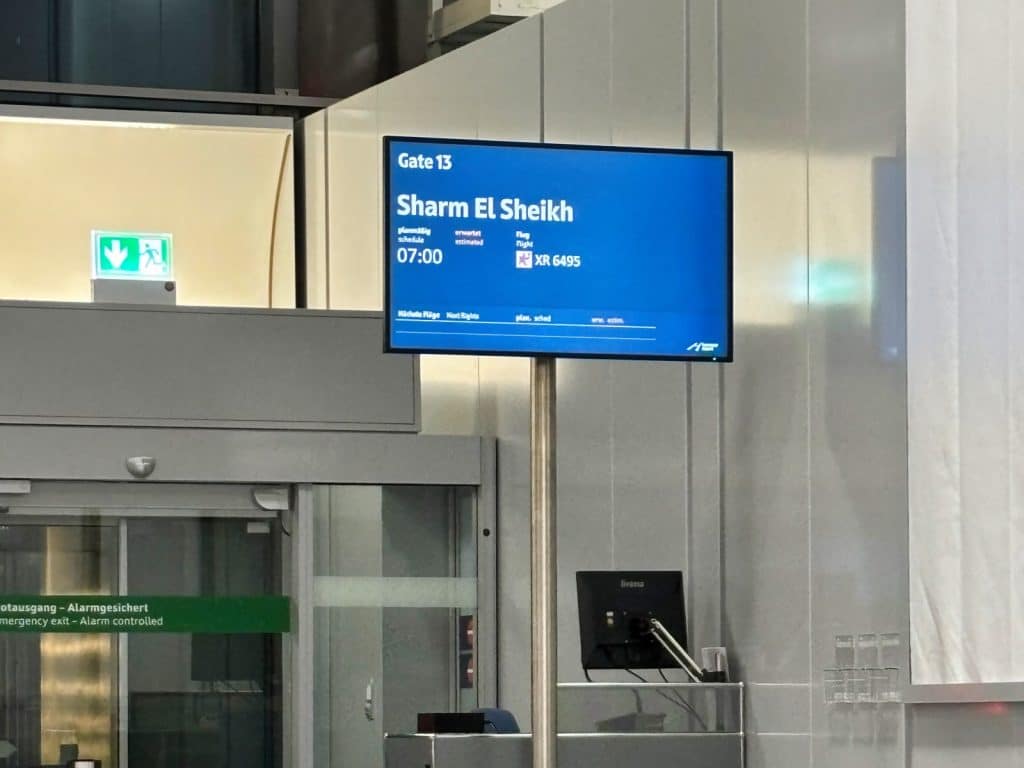 Warten auf den Abflug in Hannover