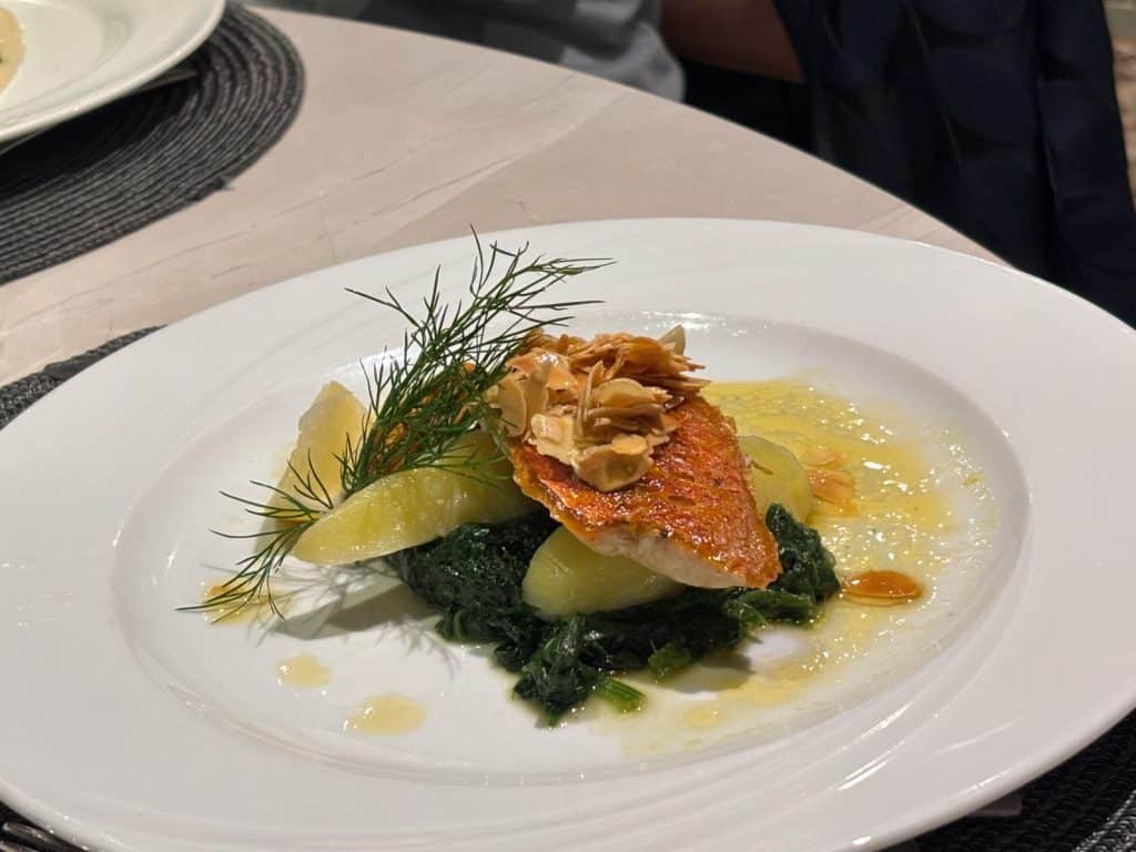 Hauptspeise auf der Belvedere