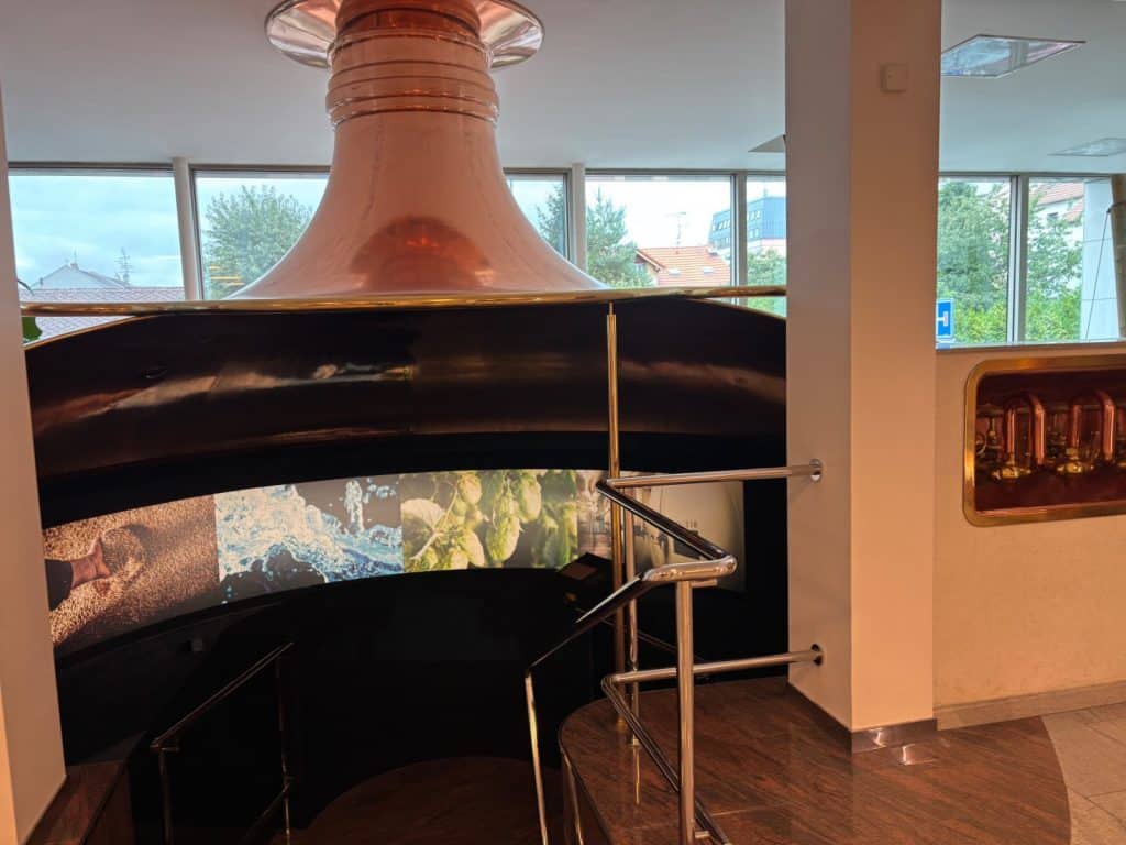 Ein Blick in das Besucherzentrum der Brauerei Budweis