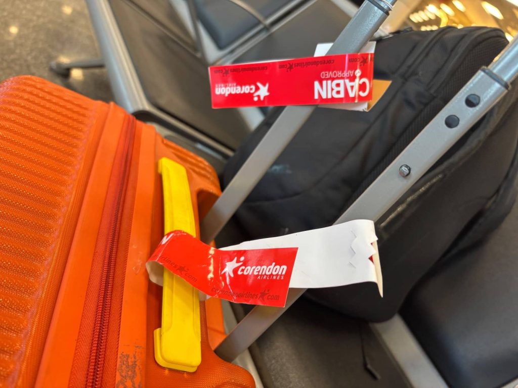 überprüftes Handgepäck