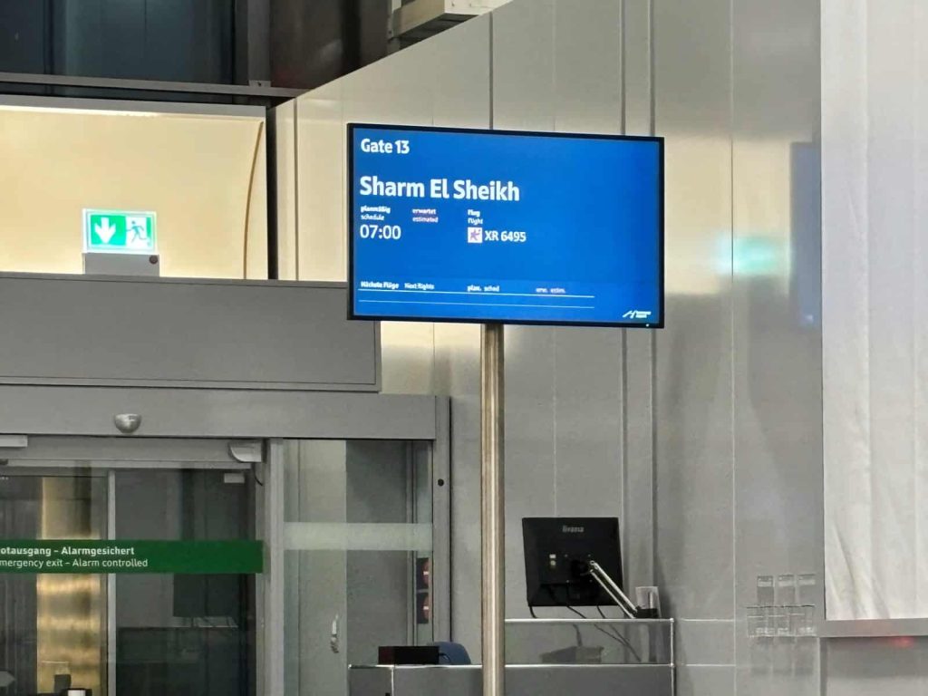 Warten auf den Abflug in Hannover